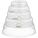 Set of 5 Microwave Plate Covers with Adjustable Steam Vents; Microwave Splatter Covers