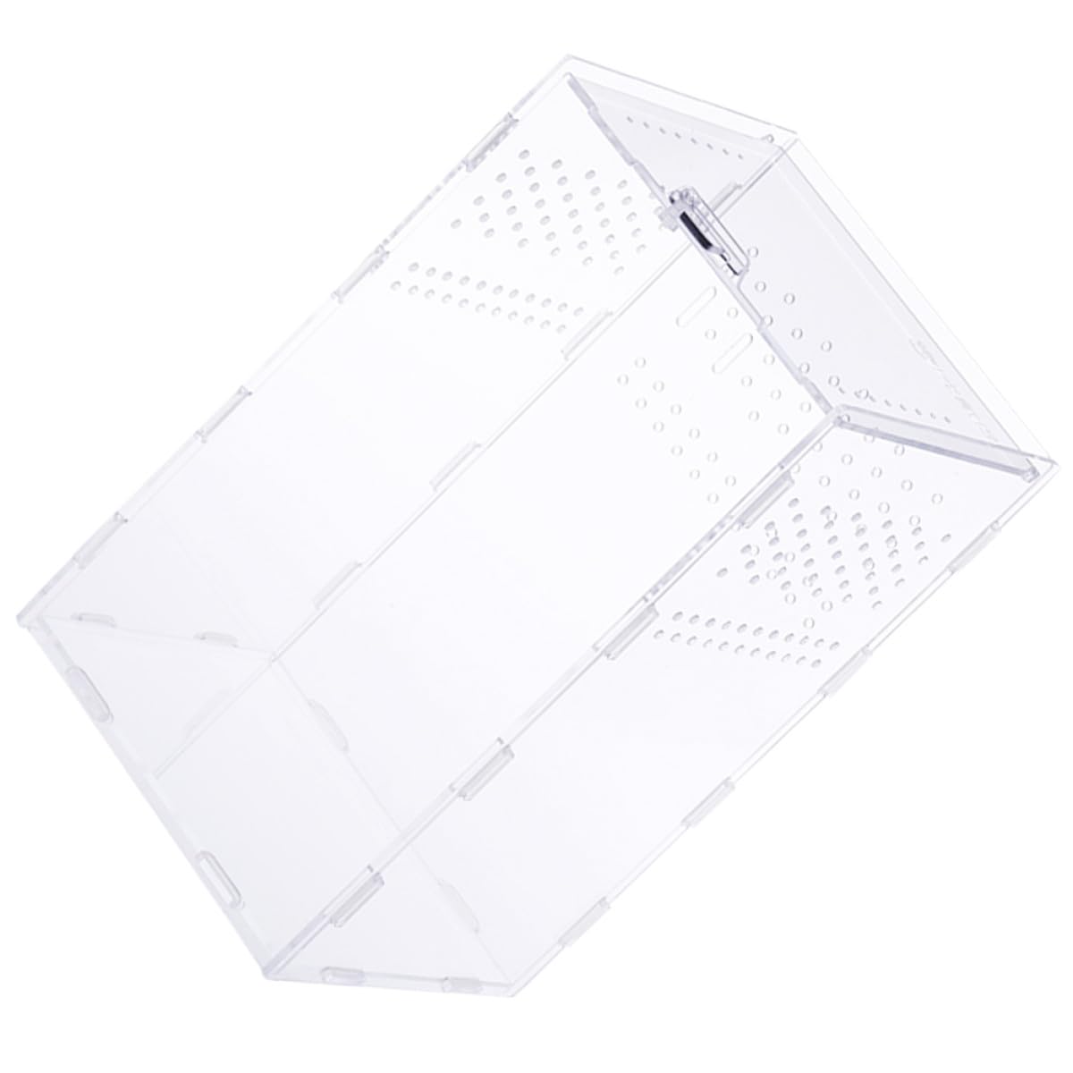 DOITOOL Caja de Acrílico para Cría de Reptiles Tapa Removible y Fácil de Limpiar, Adecuado y Terrarios de Reptiles 15x15x25 Cm