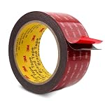 Bulina – 3M Doppelseitiges Klebeband Montageband 50mm x 4.7m Schwarz 