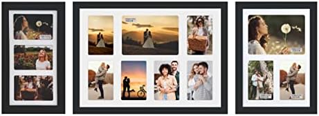 Moldura quadro para fotos com vidro kit com 3 peças