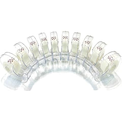 Amogato Transparent Office Tape Dispensers 10 Pack, 0.7" x 30 yds per roll, Perfect for Office,Home, School,and Crafts Cover