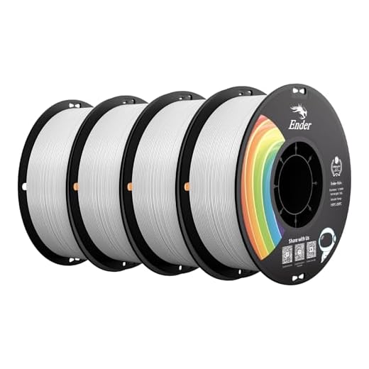 Creality PLA+ Filament 1.75mm 4KG, 3D Printer Filament 4 Pack 1kg Cardboard Spool, Strong Toughness, No-Tangling, Accuracy +/-0.02mm, Multi-Color 3D Printing Filament for Most FDM Printers(4 White)
