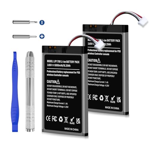 Batterie de rechange PS5 LIP1708 double autonomie pour de longues sessions de jeu