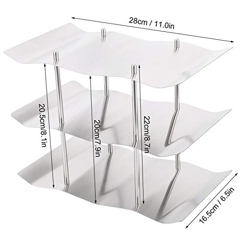 Soporte para vino de acero inoxidable 3 niveles para 9 botellas miniatura 7