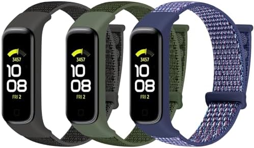 TumpCez Solo Loop Nylon Straps Only Compatible with Samsung Galaxy Fit 2 Strap for Women Men, Adjustable Lightweight Breathable Comfortable Sports Replacement Wristband for Samsung Galaxy Fit2 SM-R220