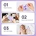 AUDRWALL Silicone Sleeves for Avent Natural Glass Baby Bottles, BPA Free, Anti Breakage Baby Bottle Holder (Purple + White + Pink, 8 Ounce)
