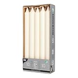 10 Kronkerzen Ø 2,2 mm · 24 cm weiss aus 100% Stearin Stabkerzen