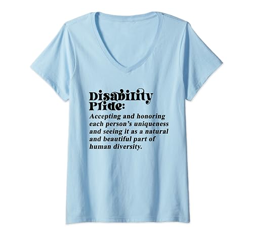 disability pride definition apparel disability awareness tee V-Neck T-Shirt