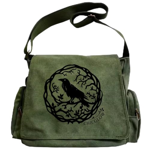 Pattern Messenger Bag Cute Canvas Crossbody Bags Women/Men with Pockets