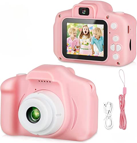 CATBAT Kids Camera for Girls Boys, Kids Selfie Camera Toy 13MP 1080P HD Digital Video Camera for Toddler, Christmas Birthday Gifts for 3-10 Years Old Children (Pink)
