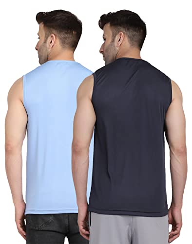 Image of Men's Regular Fit Sleeveless T-Shirt (Pack of 2)