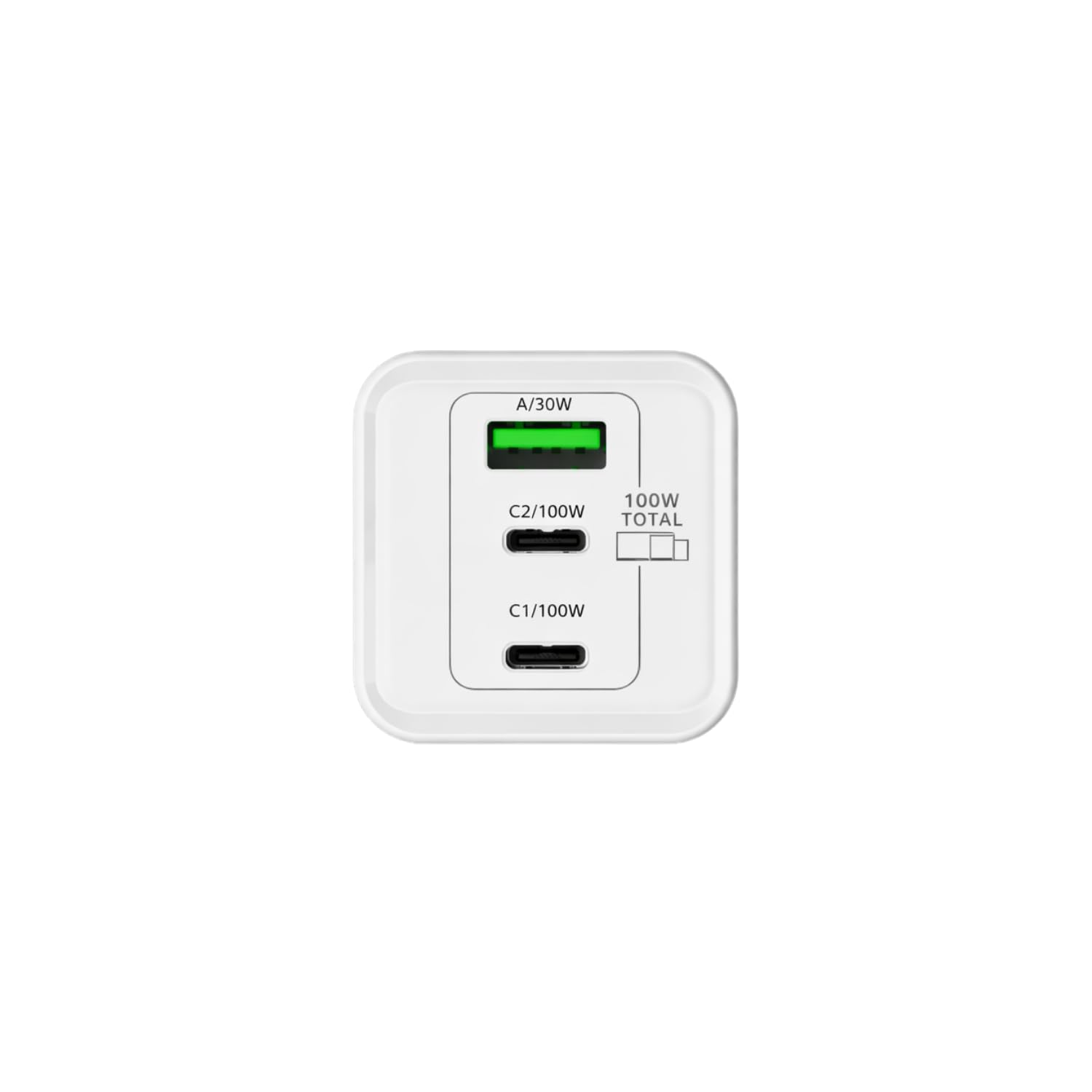 JAYM® GaN - Set di caricabatterie da 100 W + cavo USB-C da 2 m a 3 porte (2 USB-C, 1 USB-A), ricarica rapida PD per MacBook Pro, PC portatile, iPad Pro M4, iPhone 17/16, Samsung S26/S25