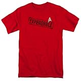 Trevco Men's Star Trek Expendable T-Shirt, Red, X-Large
