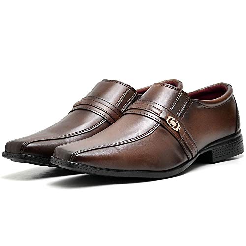 Kit Sapato Social Com Organizador e Carteira Masculino DUBUY 806DB Tamanho:36;cor:Marrom;gênero:Masc