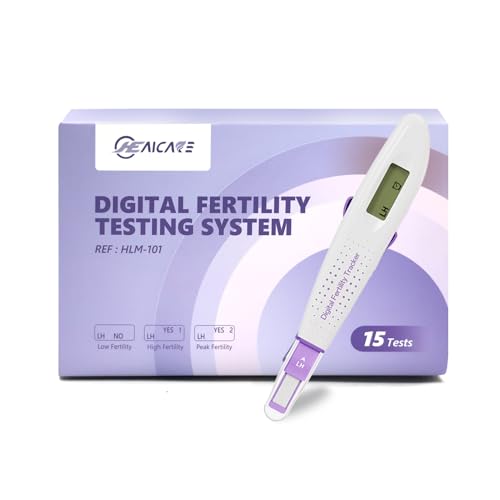 Image of LH One Step Ovulation Test, Digital Fertility Testing System, Ovulation Test with Digital Results, 15 Digital Ovulation Tests, 1 Digital Fertility Tracker
