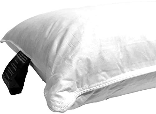 ROMA Soft Furnishings White Duck Feather & Down Pillow (85% Duck Feathers & 15% Down) | Soft Pillow for Sleeping | 2 Pillows with Cotton Shell (74cm x 48cm)