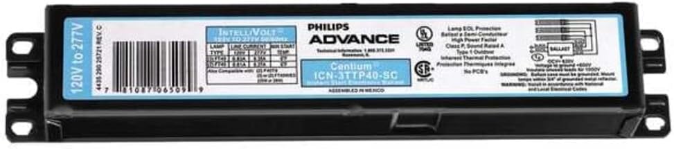Advance Philips ICN-3TTP40-SC Centium Ballast, 3-Lamp, FT40, 40W CFL, 120/277V