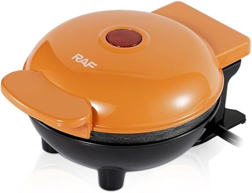 RAF' R248 Mini Cake Maker with Flower-Shaped Non-Stick Plates | Fast & Even Heating, Ready-to-Cook Indicator, Compact Design, Easy Cleanup, Lava Cakes & Waffles