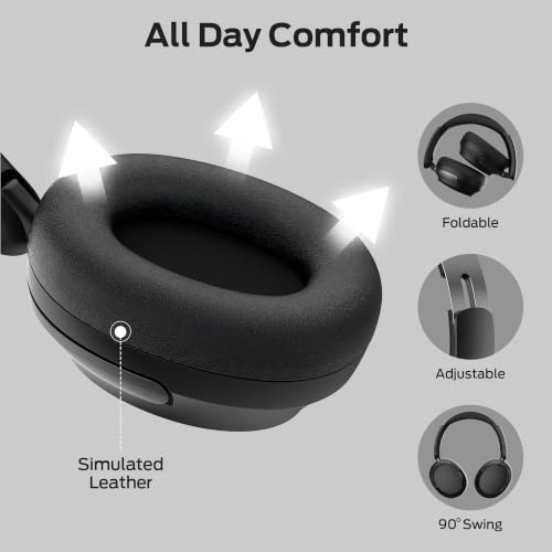 Image of Persona 3rd ANC Wireless Headphones, Premium Noise Cancelling with Bluetooth 5.4, Ultra-Light Foldable Over Ear Headphones, HD Voice Clarity, 70H Battery Life, Multi-Point Pairing, Comfort Fit