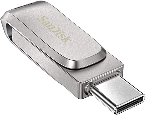 SanDisk 256GB Ultra Dual Drive Luxe USB 3.1 Type-C Flash Drive for Acer Convertible 2-in-1 Laptops Chromebook Spin 713, Aspire 1 (SDDDC4-256G-G46) Gen1 Bundle with (1) Everything But Stromboli Lanyard