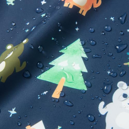 Image of HZXVic Toddler Boys Raincoat Waterproof,Lightweight Kids Rain Poncho Jacket Windbreaker Outwear Coat