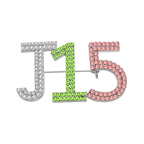 POTIY Pink and Green Pin Sorority Brooch Greek Life Sorority Gift Graduation Gifts (J15) Cover