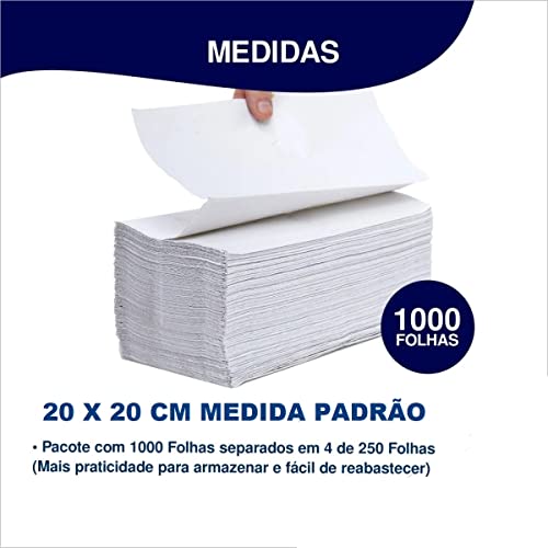 REALEZA Papel Toalha Interfolha Branco Luxo Banheiro 5000 Folhas