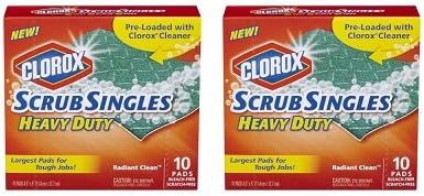 Clorox ScrubSingles Heavy Duty, 10 ct, Pack of 2