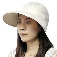 Casquette Visière Femme Avec Foulard - Protection UV Plage & Extérieur - Style Floral Élégant