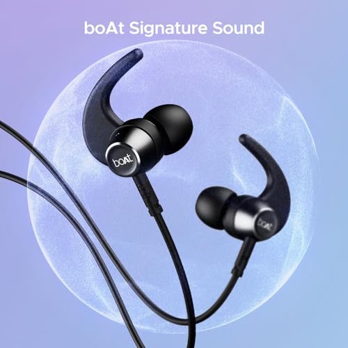 Image of boAt Rockerz 238 Pro, 20H Battery, ENx, Beast Mode, Vibration Alert, ASAP Charge, Dual Pairing, Bluetooth Neckband, Wireless with Mic Earphones (Active Black)