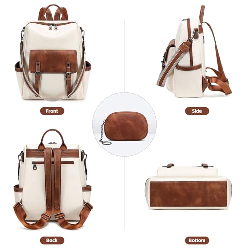 Image of AGLOD Backpack Purse for Women PU Leather Back Packs Designer Ladies Shoulder Bag Fashion Faux Work Travel Handbags