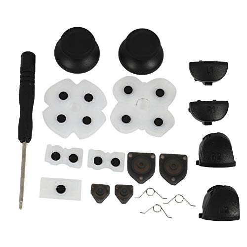 Binogram L1 L2 R1 R2 Boutons De Déclenchement + 2 Ressorts + 2 Sticks Manette + 1 Set Caoutchouc Conducteur + Tournevis Cover