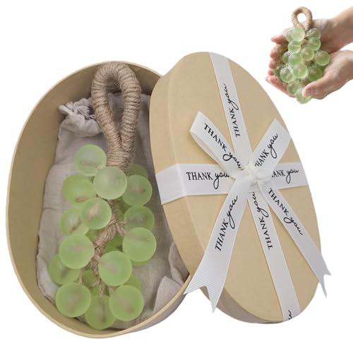 Crème de bain personnalisée en cristal de raisin, savon artisanal original fait main avec boîte cadeau pour nettoyage du visage et du corps, pendentif savon doux pour bain et douche