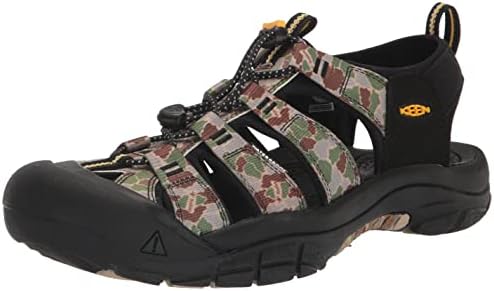 KEEN Men's Newport H2 Closed Toe Water Sandals, Fisheye Camouflage, 9