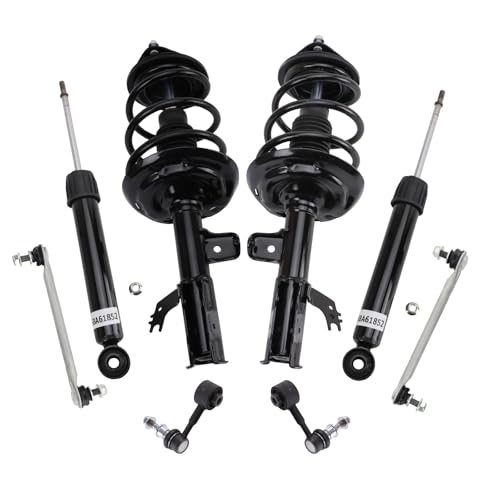 TRQ Front and Rear Suspension Kit Complete Strut & Coil Spring Assembly Shock Absorber Sway Bar Stabilizer Link Compatible with 2019-2022 Toyota Avalon XLE 2018-2022 Camry SE XSE