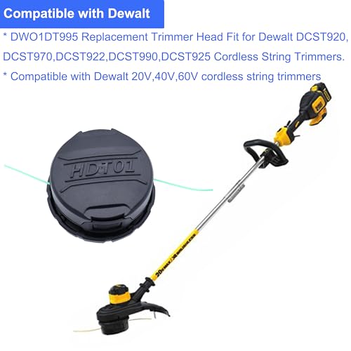 MOCW Replacement Trimmer Head DWO1DT995 Fit for Dewalt Cordless String Trimmer 20ft Trimmer Spool Line Pre-Wound 0.080\" Replace OE# DCST970,DCST922,DCST920,DCST990,DCST925 - Thumbnail 2