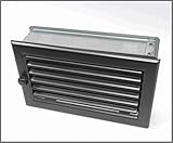 verstellbare Jalousie Lüftungsgitter 15/25 Luftgitter Rohrtüre Warmluftgitter Kaltluftgitter Kamingitter Jalousie Ziergitter Kachelofentüre schwarz/terra