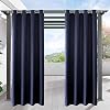 LIFONDER Terrassenjalousien Outdoor Vorhänge – schwere Ösen Verdunklungsvorhänge Outdoor Vorhänge Vordach Veranda Schatten Panel für Baldachin / Pergola / Canaba, marineblau, W52 von L84 Zoll, 1 Stück