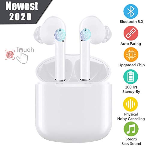 Bluetooth Headphones 5.0, Wireless Bluetooth Earbuds Stereo Earphone Cordless Sport Headsets, Bluetooth in-Ear