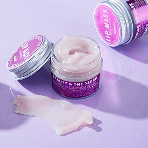 100% Natural Vegan Sleeping Lip Mask By Handmade Heroes | Bakuchiol Natural Lip Plumper, Overnight Lip Moisturizer And Conditioner For Dry Lips | Intensive Lip Butter, Lip Collagen And Lip Therapy Skin Care (Bakuchiol - Collagen Boosting) #TOP1