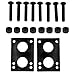 Tapis Riser De Rechange Les, Longboard Skate Roue Pads D'absorption De Chocs avec Remplacement Écrous Boulons Noir 1set