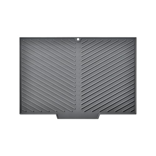 Biniveil Alfombrilla de Secado para Cocina | Base Calientaplatos Para Encimeras | Protector de Silicón 38x25 cm para Platos Calientes, para Secar Utensilios y Alimentos