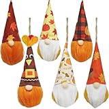 Fall Thanksgiving Tree Decorations Hanging Ornaments Plush, 6 Inch Large Fall Thanksgiving Ornaments for Small Tree Home Party Indoor Decorations