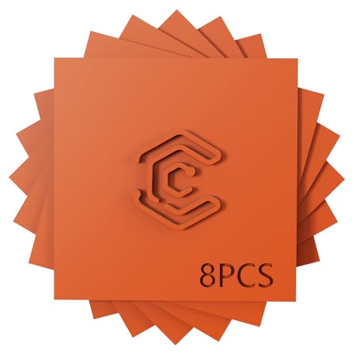 Creatorally 8 Pack Pre-Painted Colored Plywood Sheets, 12x12x1/8 Inch (3mm) Basswood, Ideal for Laser Cutting, Engraving, DIY Crafts, Ornaments & Models Making (Sunset Orange)
