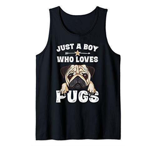 Love Pugs Shirt Cute Pug Lover Funny Saying Gifts Boys Tank Top