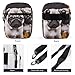 Personalized Small Crossbody Bag Water Resistant Messenger Bags Mini Puppys Pug Printing SlingBag For Men Women