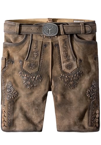 Pantalon en cuir homme marron érable Stockerpoint Artur T52