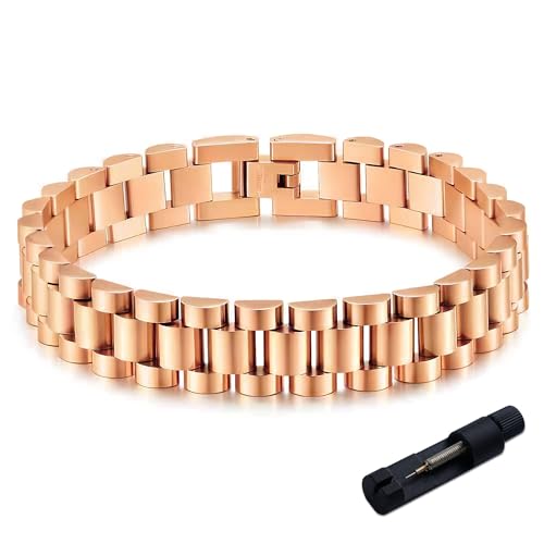 Pulsera ajustable de acero inoxidable para hombre miniatura 1
