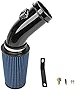 4' Cold Air Intake Pipe Kit with Oiled Filter, Filter System Replacement for 2011-2016 Ford Powerstroke Diesel Engine 6.7L, F-250 F-350 F-450 Super Duty (2011-2016 Powerstroke 6.7L Diesel)