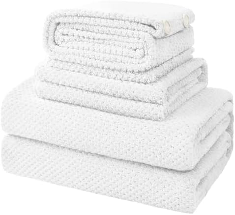 Soft Bath Towel Set of 4, Extra Large Microfiber Towels 35x70 in,...